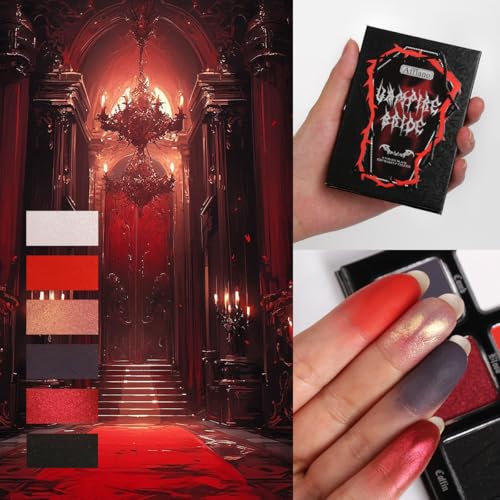 La Catrina Vampire Bride Halloween Eyeshadow Palette - 6 Color Goth Makeup