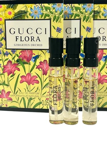 Gucci Flora Gorgeous Orchid Sample Perfume Set - 3 x 1.5 ml EDP