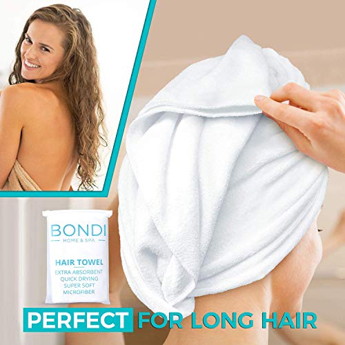 Bondi Microfiber Hair Towel - Dries Hair 50% Faster, Anti-Frizz, XL