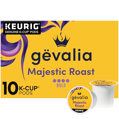 Gevalia Majestic Roast K-Cup Coffee Pods - Bold Arabica Coffee, 10 ct
