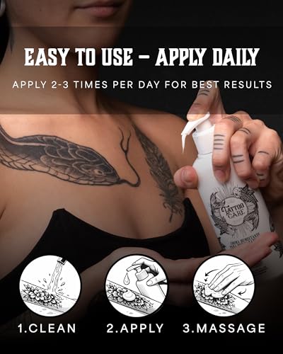 Tattoo Aftercare Lotion for Color Brightening & Hydration - 6.7oz