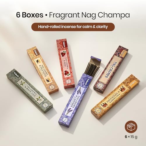 Tulasi Nag Champa Incense Sticks Gift Pack - Set of 120 Natural Aromatherapy Sticks