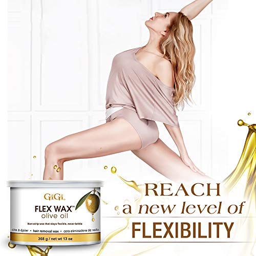 GiGi Olive Oil Flex Soft Wax - Nourishing Hair Removal Wax, 13oz