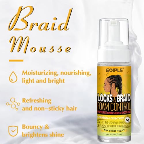 Goiple Strong Hold Edge Control Wax & Hair Growth Oil Kit for Black Hair