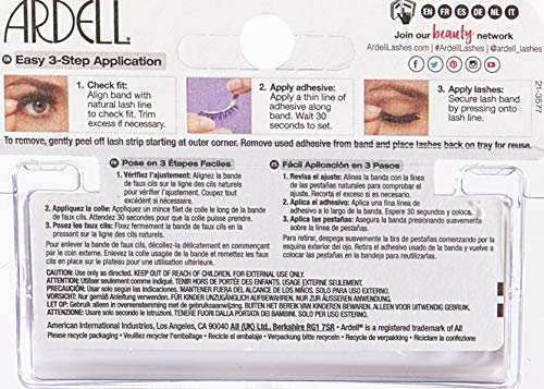 Ardell Fashion Lashes 113 - 100% Human Hair Strip Lashes, 4-Pack