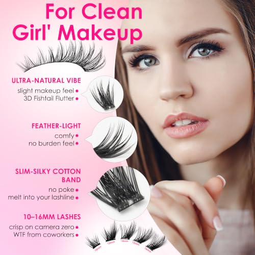 300pcs Wispy Lash Clusters Kit - C Curl Individual DIY Eyelash Extensions