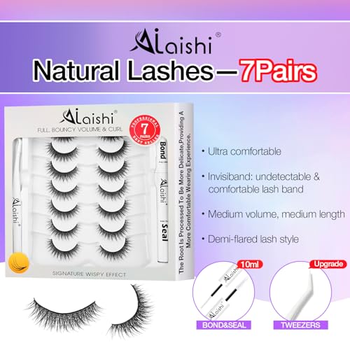 AILAISH Wispy False Eyelashes Kit - 7 Pairs Natural Look Strips