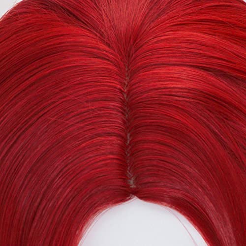 Long Red Synthetic Wig for Women - 27 Inch Straight Cosplay Hair