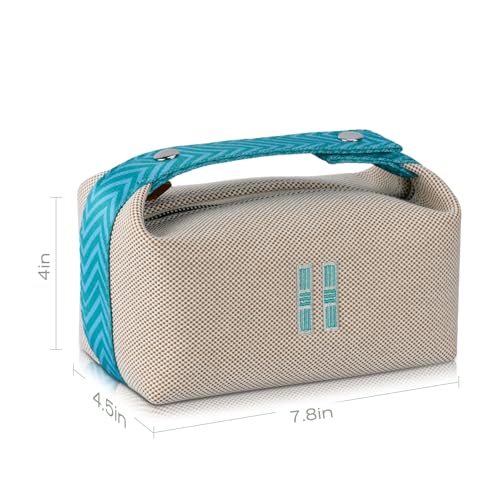 Sluxa Orange Red Canvas Makeup Bag - Travel Organizer for Women