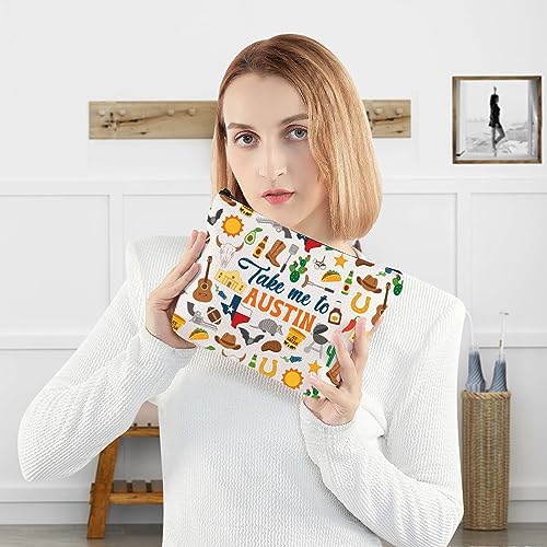 WZMPA Take AUSTIN Texas Trip Cosmetic Bag - Travel Gift Zipper Pouch