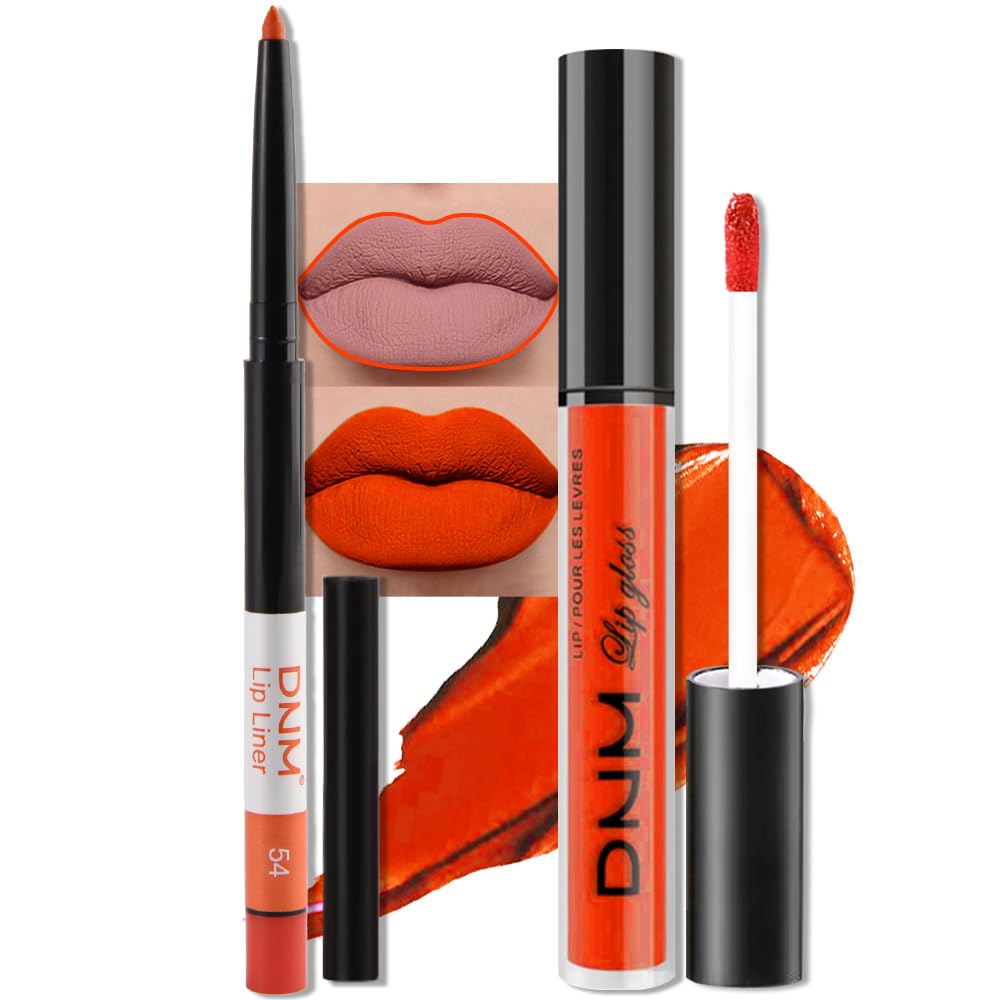 Medium Brown Beige Lip Liner & Matte Lipstick Set - Vegan, Long-Lasting, Waterproof | 2 Pcs