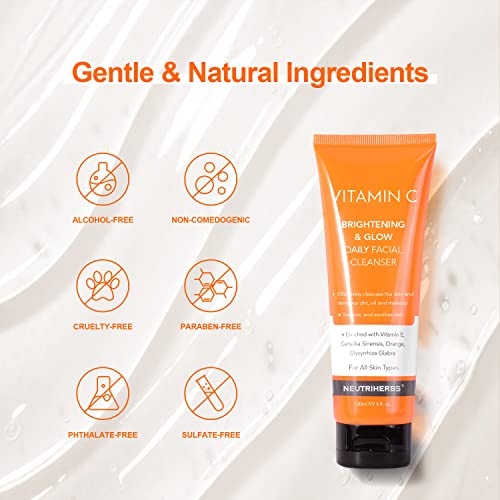 Neutriherbs Vitamin C Cleanser - Even Skin Tone Face Wash 4 fl oz