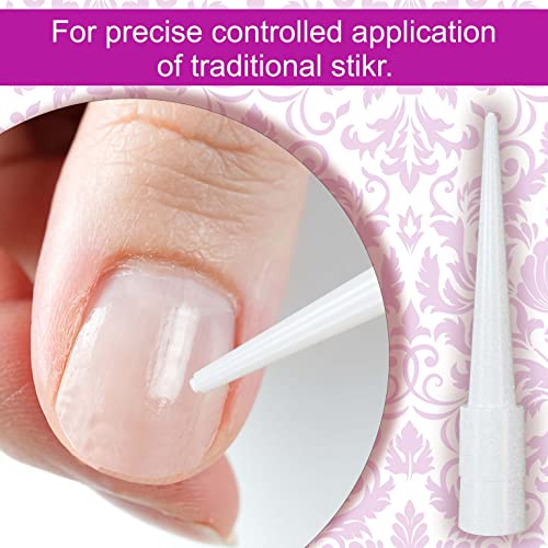 Nail Extension Nozzle Tips for Silk Wrap & Fiber Glass Adhesive - Replacement for Stikr