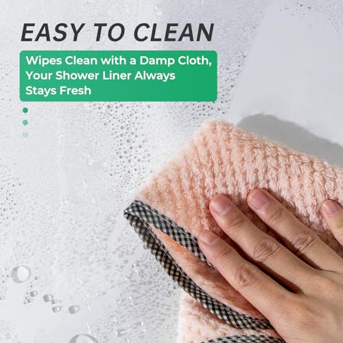 AmazerBath Heavy Duty Clear Shower Curtain Liner 60x60 Inches