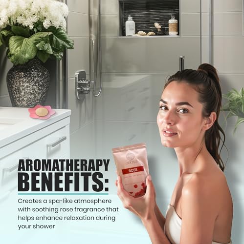 Natural Aromatherapy Shower Steamers with Rose Scent - Spa Set