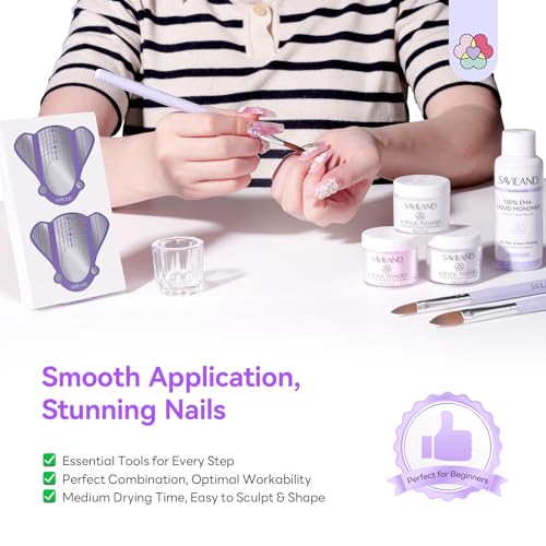 SAVILAND Acrylic Nail Kit for Beginners - All-in-One Starter Set