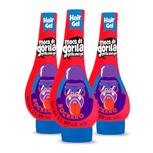 Moco de Gorila Explosive Rocker Hair Gel - Long-Lasting Hold, 3 Pack