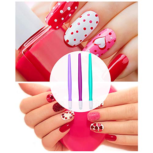 30 Pcs Rubber Cuticle Pushers - Dual Tipped Nail Art Tools