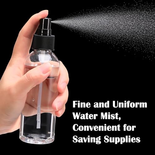 Black 24 Pack Spray Bottle Nozzle Replacement - Fine Mist, Fits 24-410 Bottles