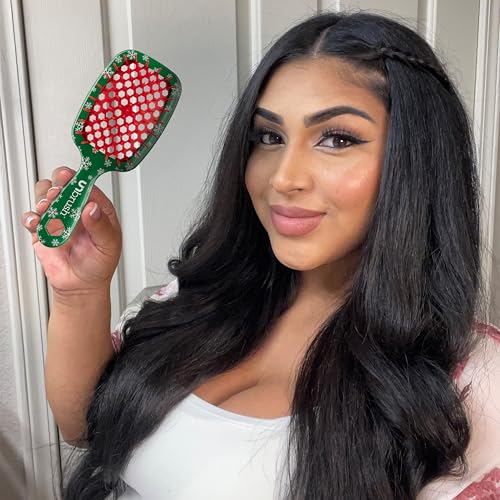 FHI Heat UNbrush Mini Detangler Brush - Snowy Pine Green - Pain-Free Hair