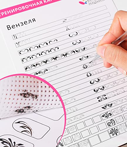 Nail Art Practice Book Kit with 3 Brushes and 360pcs Wipes for Beginners