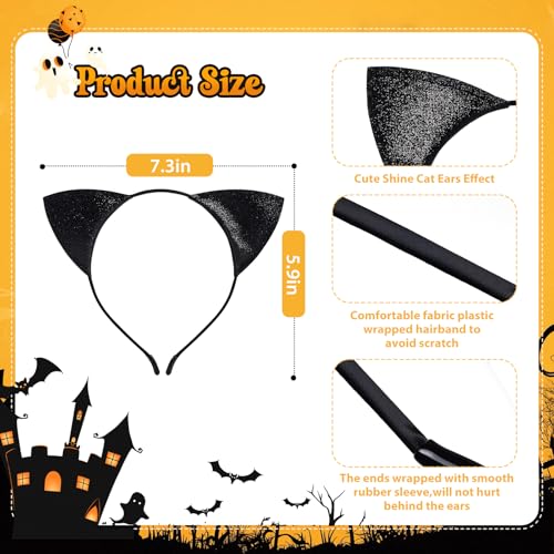 Halloween Cat Makeup Kit for Women with Headband, Eyeliner & Lipstick - Cosplay Accessories