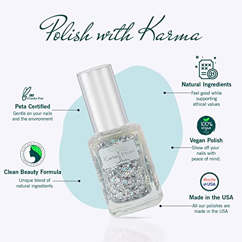 Karma Organic Glitter Bomb Nail Polish - Vegan & Non-Toxic
