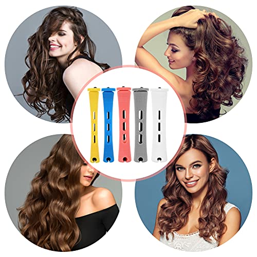 100-Piece Hair Perm Rod Set - 5 Sizes Non-Slip Cold Wave Curling Rods