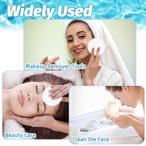 Woozettn Compressed Facial Sponges - 240 Count Round Exfoliating Face Pads