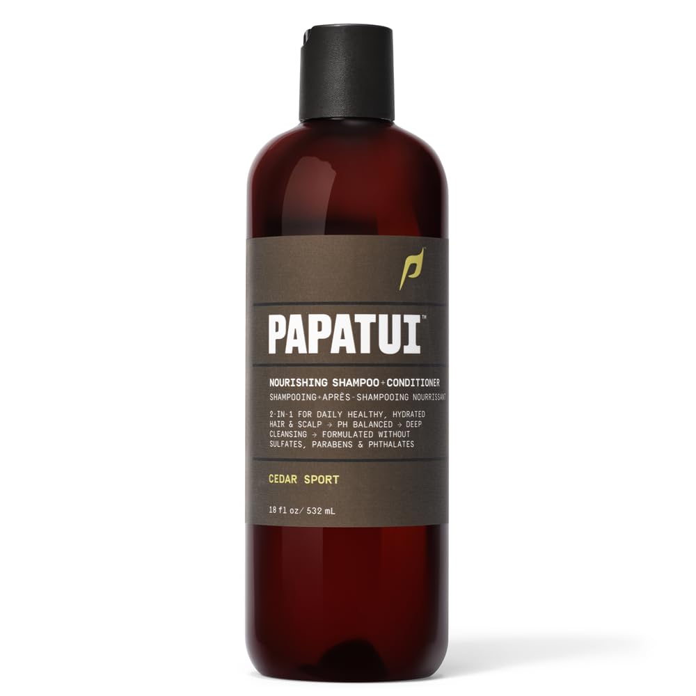 Nourishing Shampoo and Conditioner 2-in-1 for Men - Sulfate-Free Cedar Sport | 18 oz (Pack of 3)