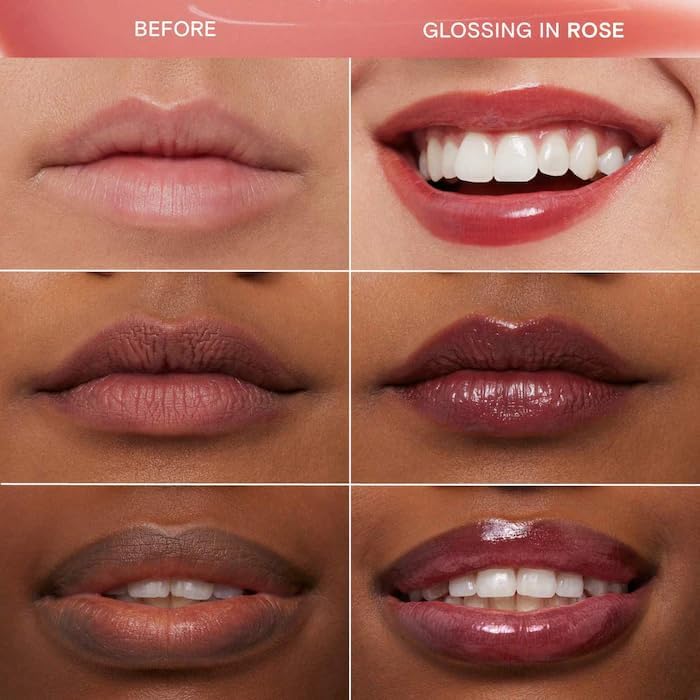 Lassi Lips Staining Lip Oil - Long-Lasting Moisturizing Rose Pink Nude | 0.14 oz with Mango Seed Oil & Vitamin E