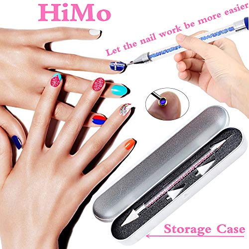 Dual-Ended Nail Rhinestone Picker Tool with Extra Wax Heads