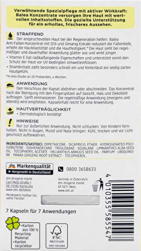 Balea Anti-Wrinkle Oil Concentrate - 35 Applications with Q10 & Ginseng