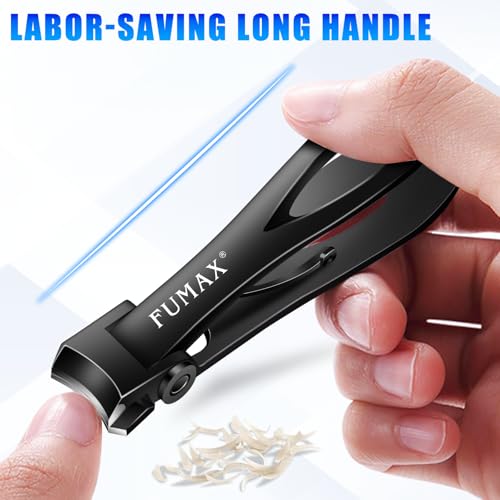 FUMAX Heavy Duty Toenail Clipper Set for Thick Nails with Wide Opening