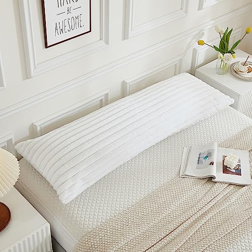 Faux Fur Body Pillow Cover 21x54" - Ultra Soft Decorative Case