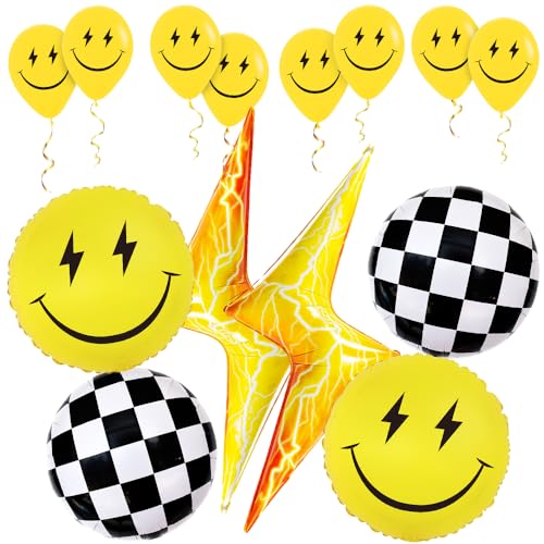 Yellow Smile Face Balloons Arch Garland Kit for Boys' 1st Birthday