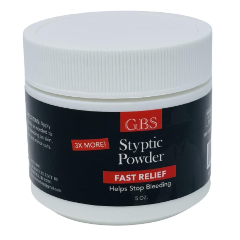 G.B.S Gents Styptic Powder - Quick Stop Bleeding First Aid with Sealed Top & Scoop - Fast Acting Nick Relief for Shaving Cuts, Nosebleeds, Emergency Kit (5oz