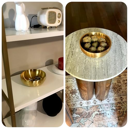 7.4-Inch Gold Decorative Bowl - Modern Centerpiece for Home Decor