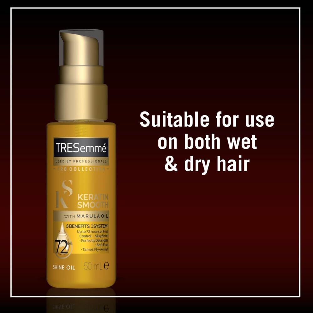 TRESemmé Pro Collection Keratin Smooth Shine Oil with keratin and marula oil for soft, shiny, frizz-free hair 50 ml