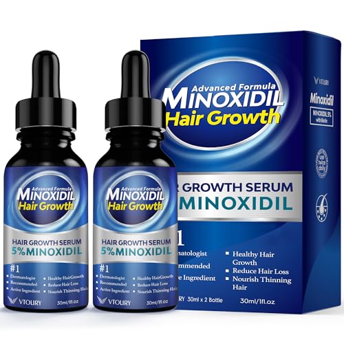 Minoxidil Hair Growth Serum for Men & Women with Biotin - Thicker Hair & Beard Enhancement