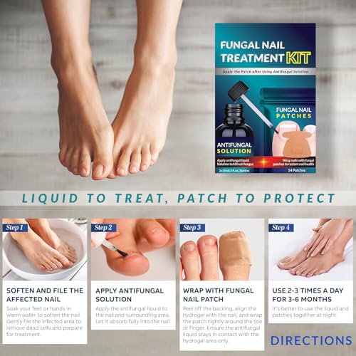 OSIMOON Toenail Fungus Treatment Kit: Nail Repair Solution & Night Patches