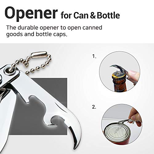 Royal 12pcs Nail Clippers Set with Knife & Can Opener, Chain - Made in Korea