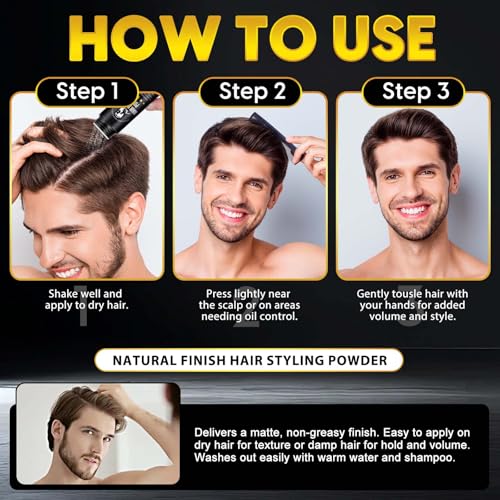 Men's Hair Styling Powder - Volumizing Matte Finish, 1.05oz