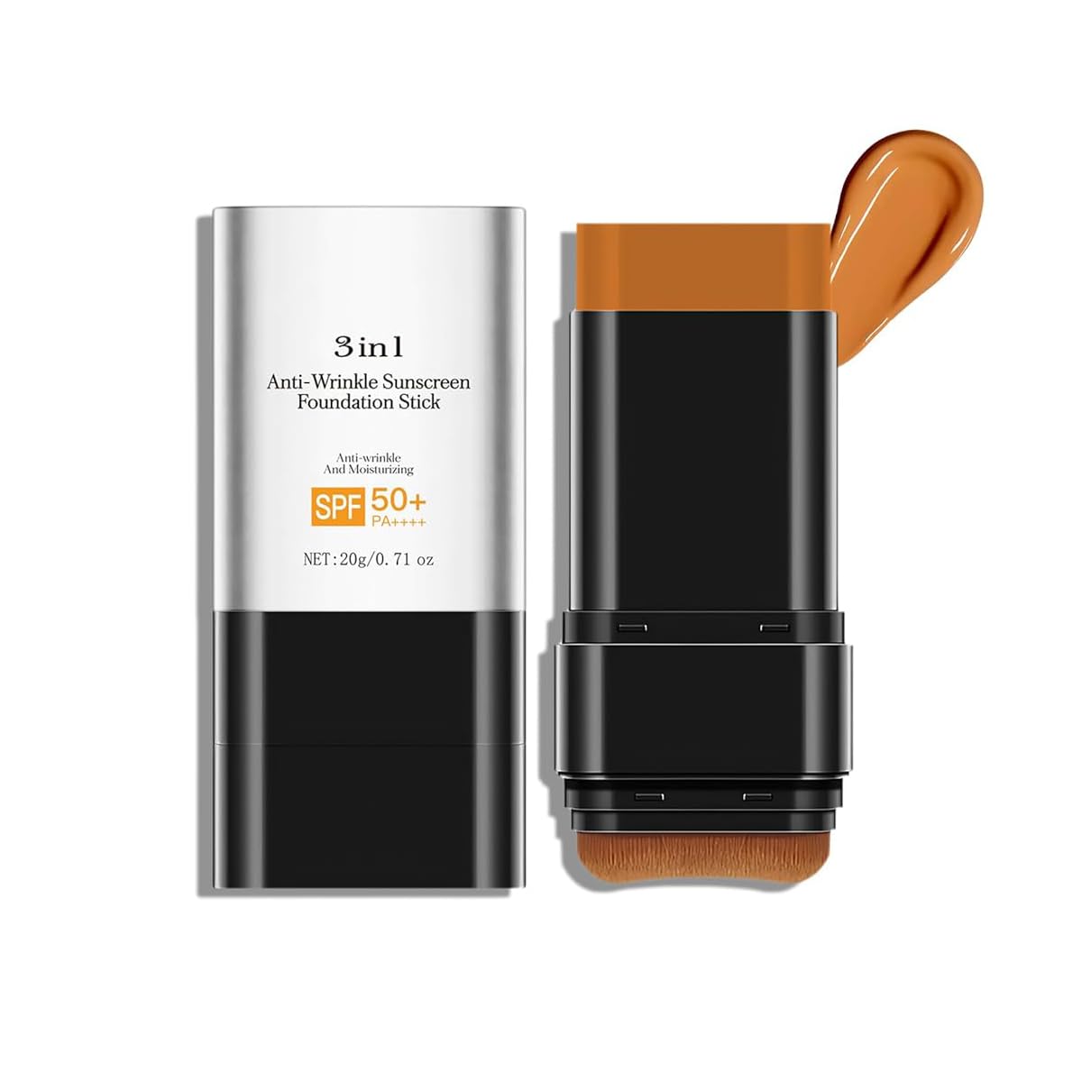 Luxury Anti-Wrinkle Foundation Stick SPF 50+ | Hydrating Matte Formula, Travel Size, 1.42 Fl Oz
