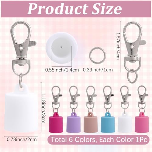 CRASPIRE Lip Balm Keychain with Silicone Cap - Portable Lip Gloss Holder for Women