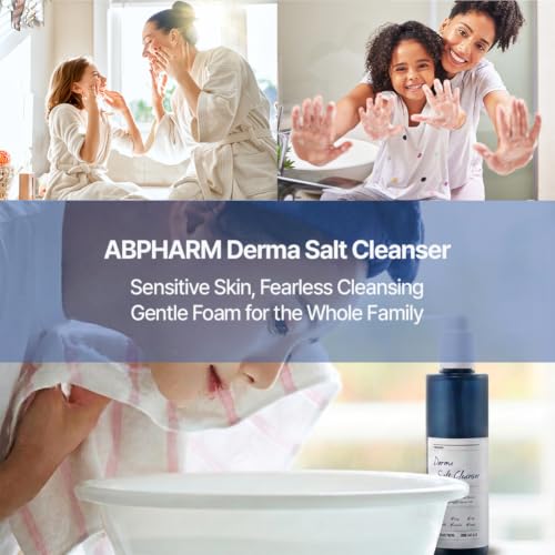 ABPHARM Derma Salt Foaming Cleanser for Sensitive Skin - Vegan Hydrating Facial Wash