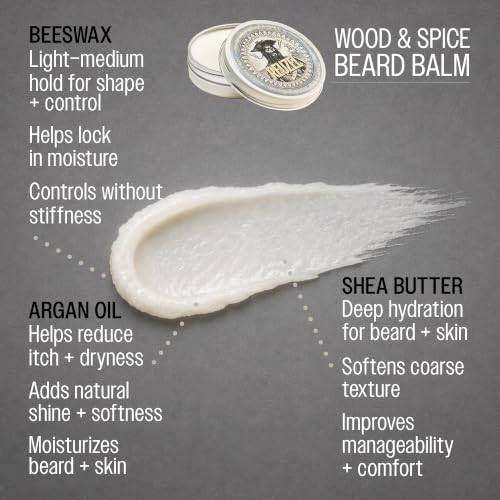 Reuzel Wood & Spice Beard Balm - Hydrating & Soothing 1.3 oz