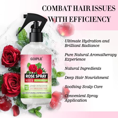 Rose Water & Castor Oil Hair Moisturizing Spray for Locs - 250ML