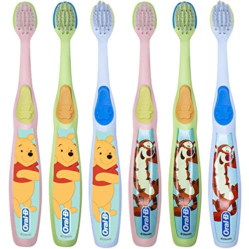 Oral-B Baby Manual Toothbrush for 0-3 Years, Extra Soft Bristles (6-Pack)