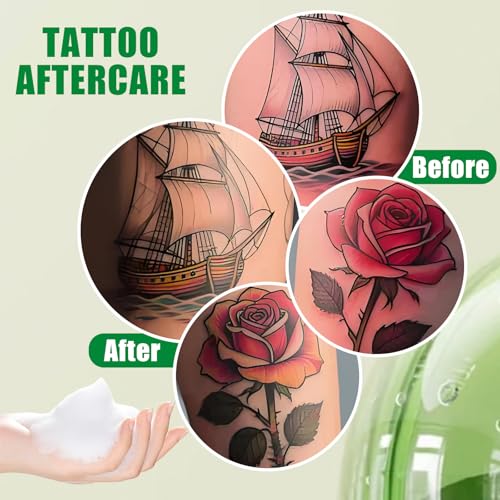 Green Soap Tattoo Kit 16.9OZ with 7OZ Foam Bottle - Combofix Tattoo Aftercare